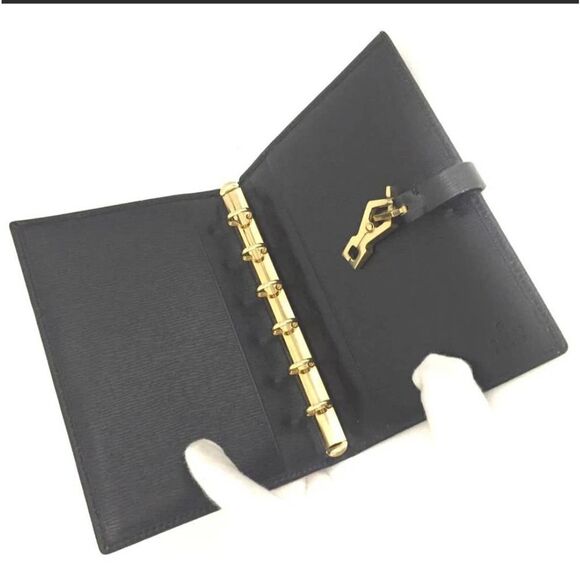 Authentic GUCCI Jackie GG Logo Leather Notebook - Picture 5 of 8